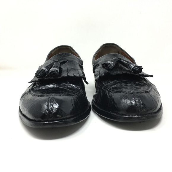 VTG Gucci Loafers Shoes Size 41 EU/7.5 Crocodile